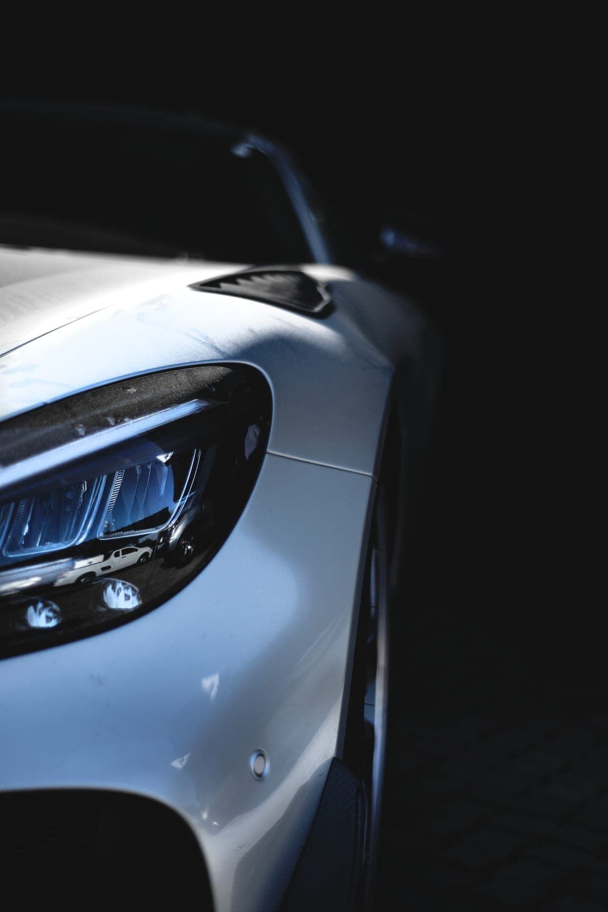 Mercedes-AMG GT headlight, close