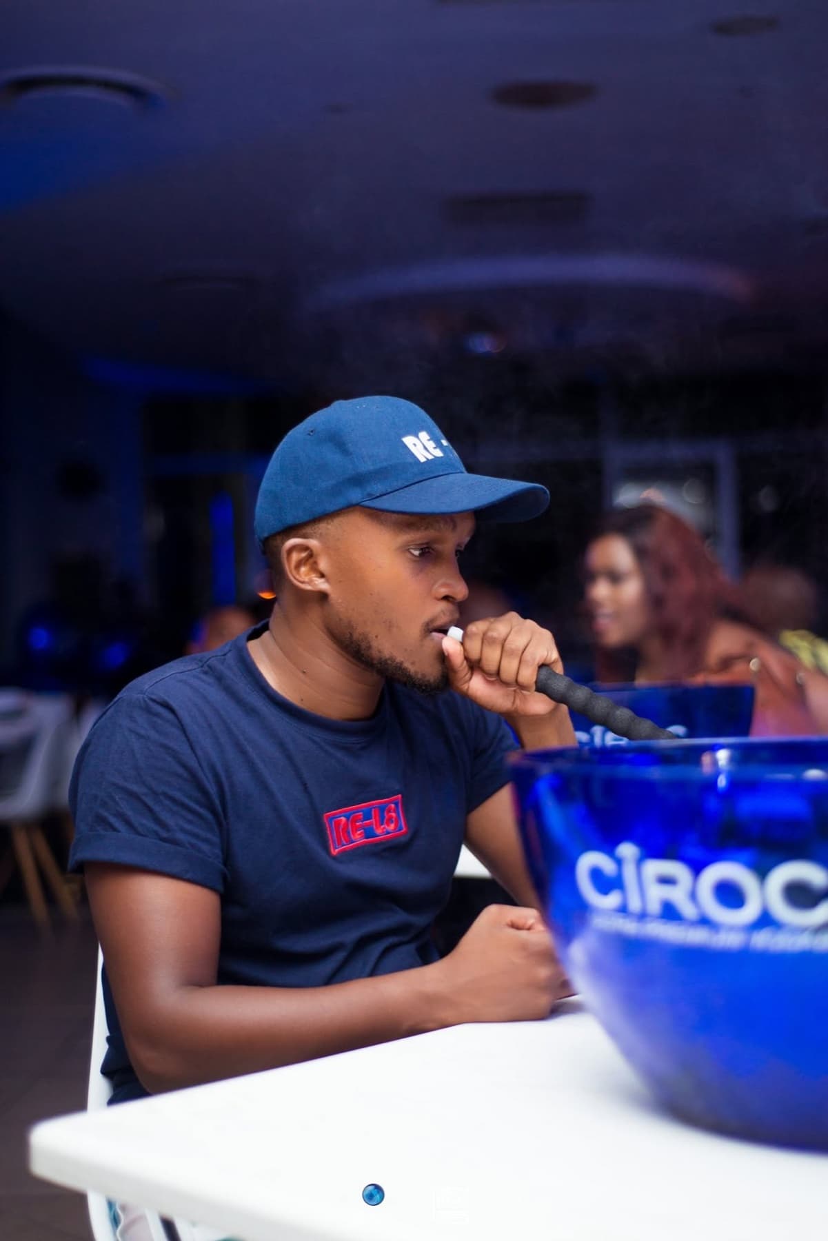 Hookah pipe beside the CÎROC ice bowl