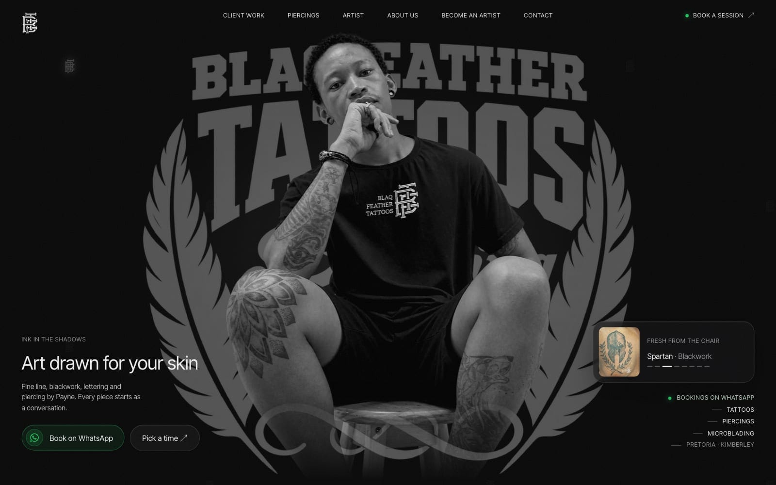 The BlaQ Feather site